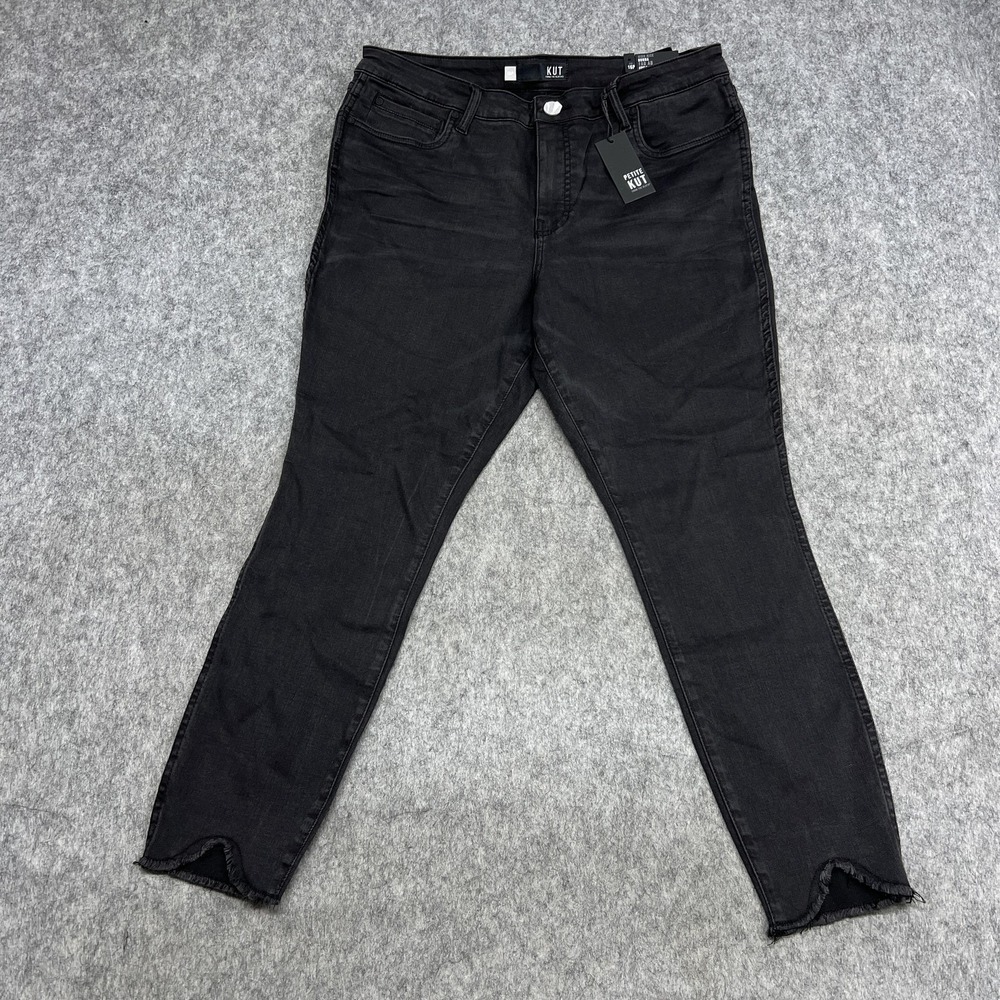 KUT From The Kloth Jeans Womens 16P Black Donna‎ Fab Ab High Rise Ankle Skinny